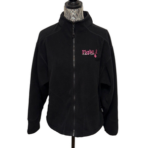 Black Fleece Fight Like A Girl Women's Jacket. Cozy Activewear Athleisure